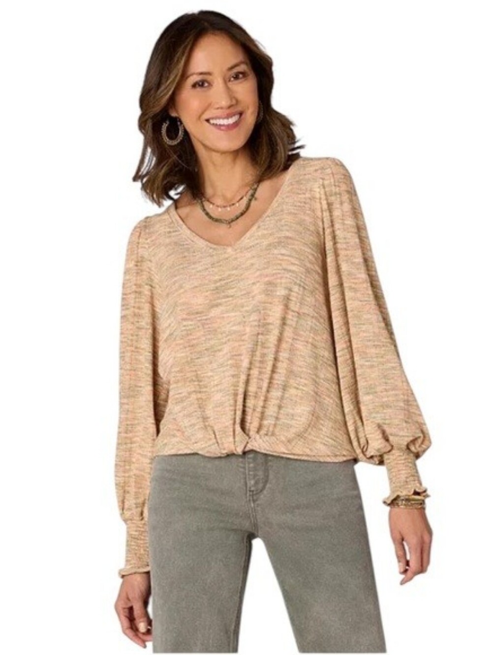 NWT Democracy Petite XLarge  Twist Front Top Firm Price